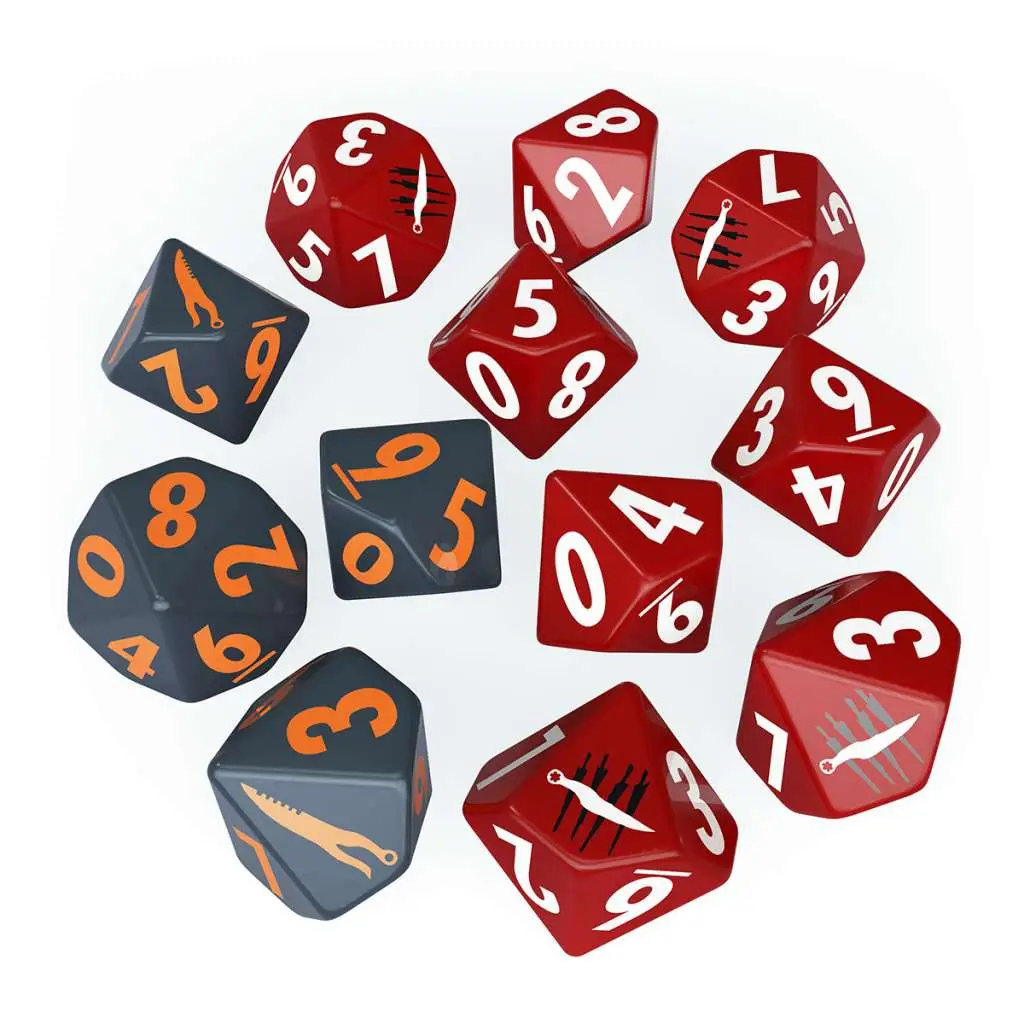 Figurine fallout factions dice sets the disciples